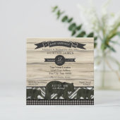 Beer Forest Lumberjack Pset Boy Baby Sprinkle Kaart (Staand voorkant)