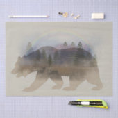 Beer Forest Roe Deer Rainbow Silhouette Tissuepapier (Craft)