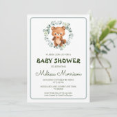 Beer Forest Waterverf Baby shower Kaart (Staand voorkant)
