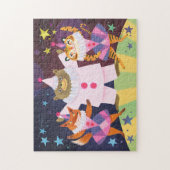 Beer, Fox en tijger Pierrot Clown Jigzaag Puzzle Legpuzzel (Verticaal)