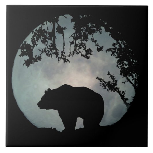 Beer Full Moon Art Tegel Tegeltje (Voorkant)