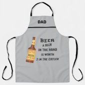 Beer Funny Gezegde Beer in hand name personalisere Schort (Voorkant)