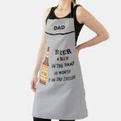 Beer Funny Gezegde Beer in hand name personalisere Schort (Insitu)