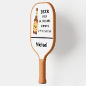 Beer Funny Gezegde Beer in hand Name Persoonlijk Pickleball Paddle (Links)