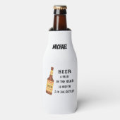 Beer Funny Gezegde Beer in hand Worth 2 in koeler (Fles Voorkant)