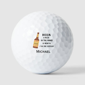 Beer Funny Gezegde Beer in Handmatige naam Persona Golfballen