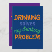 Beer Funny Quote: Drink lost Drink probleem op Feestdagenkaart (Voorkant / Achterkant)