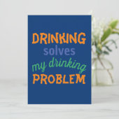 Beer Funny Quote: Drink lost Drink probleem op Feestdagenkaart (Staand voorkant)