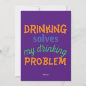 Beer Funny Quote: Drink lost Drink probleem op Feestdagenkaart (Achterkant)