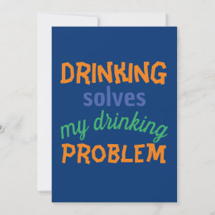 Beer Funny Quote: Drink lost Drink probleem op Feestdagenkaart