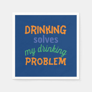 Beer Funny Quote: Drink lost Drink probleem op Servet