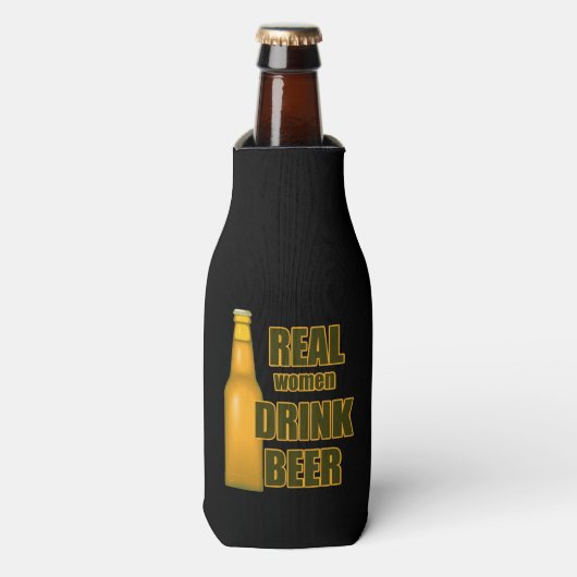 Beer Funny Real Women Bottle Cooler (Fles Voorkant)