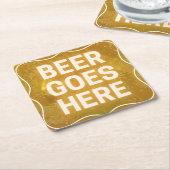 Beer gaat hier onderzetter (Schuin)