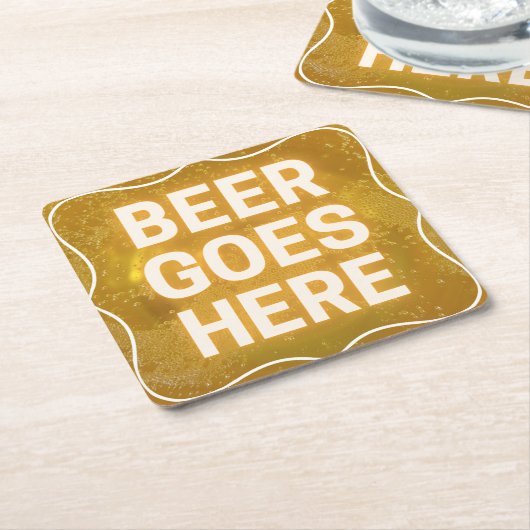 Beer gaat hier onderzetter (Schuin)