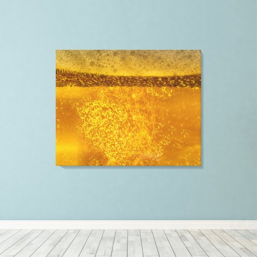 Beer Galaxy a Celestial Quenching Foam Canvas Afdruk (Insitu (Houten vloer))