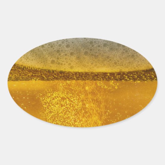 Beer Galaxy a Celestial Quenching Foam Ovale Sticker (Voorkant)