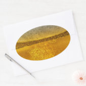 Beer Galaxy a Celestial Quenching Foam Ovale Sticker (Envelop)