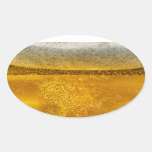Beer Galaxy a Celestial Quenching Foam Ovale Sticker
