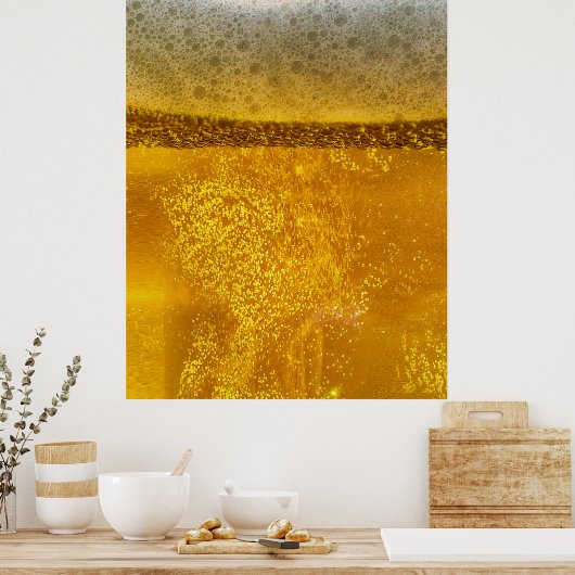 Beer Galaxy a Celestial Quenching Foam Poster (Keuken)