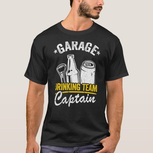 Beer Garage Drinker Garage Drink Team Captain T-shirt (Voorkant)