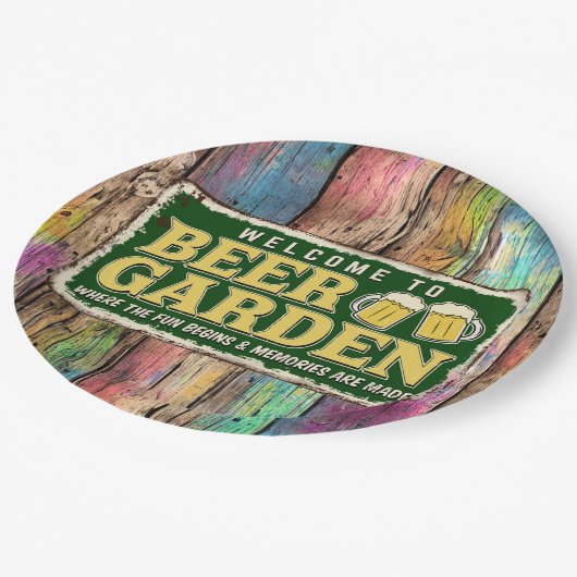 Beer Garden Papieren Bordje (Gekanteld)