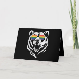 Beer Gay LGBTQ Rainbow Zonnebril Pride Flag Bedankkaart