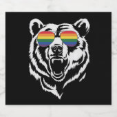 Beer Gay LGBTQ Rainbow Zonnebril Pride Flag Bier Etiket (Enkel label)
