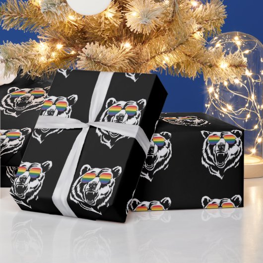 Beer Gay LGBTQ Rainbow Zonnebril Pride Flag Cadeaupapier (Feestdagen)