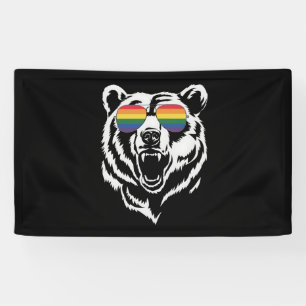 Beer Gay LGBTQ Rainbow Zonnebril Pride Flag Spandoek