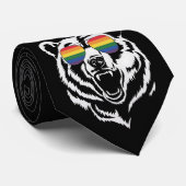 Beer Gay LGBTQ Rainbow Zonnebril Pride Flag Stropdas (Opgerold)