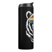 Beer Gay LGBTQ Rainbow Zonnebril Pride Flag Thermosbeker (Gedraaid links)