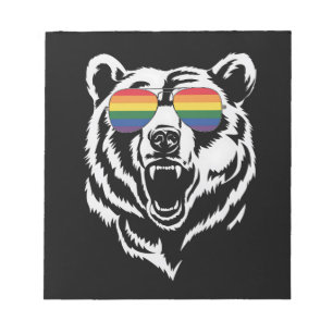 Beer Gay LGBTQ Regenboog Zonneschermen Pride Vlag Notitieblok