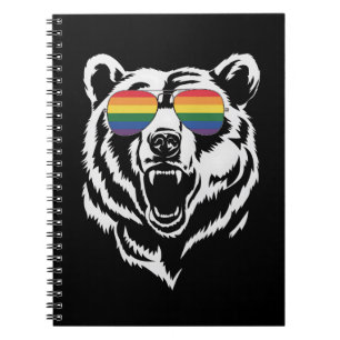 Beer Gay LGBTQ Regenboog Zonneschermen Pride Vlag Notitieboek