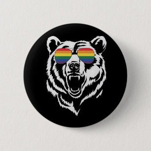 Beer Gay LGBTQ Regenboog Zonneschermen Pride Vlag Ronde Button 5,7 Cm