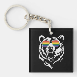 Beer Gay LGBTQ Regenboog Zonneschermen Pride Vlag Sleutelhanger