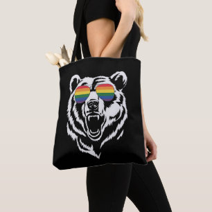 Beer Gay LGBTQ Regenboog Zonneschermen Pride Vlag Tote Bag