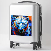 Beer gebrandschilderd glas sticker (Koffer)