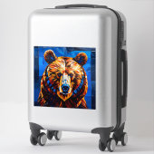 Beer gebrandschilderd glas sticker (Koffer)