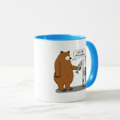 Beer geeft een Man een vis Mok (Voorkant rechts)