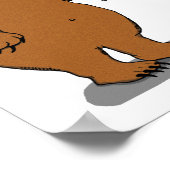 Beer geeft een Man een vis Poster (Hoek)