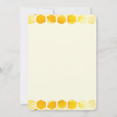 Beer Geel Honing Baby shower Kaart (Achterkant)