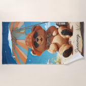 "Beer geïnspireerde sjabloon strandlaken (Voorkant)