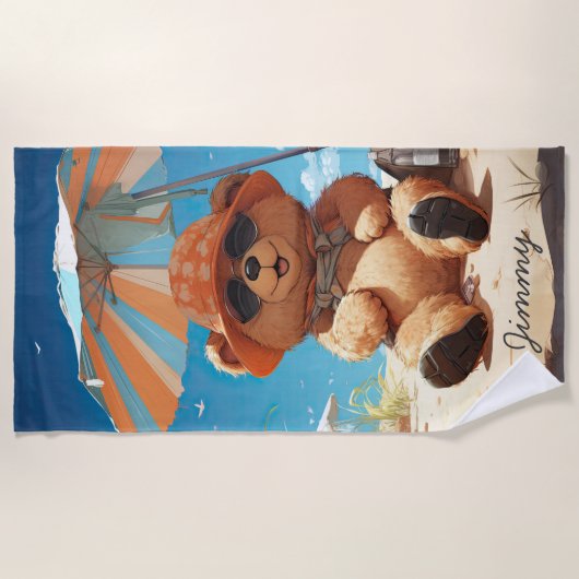 "Beer geïnspireerde sjabloon strandlaken (Voorkant)