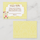 Beer gele damesluier inlegstegel informatiekaartje (Voorkant / Achterkant)