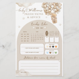 Beer Gender Neutraal Baby shower Voorspelling Spel