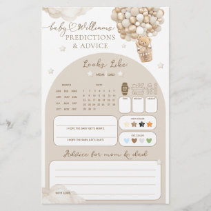 Beer Gender Neutraal Baby shower Voorspelling Spel