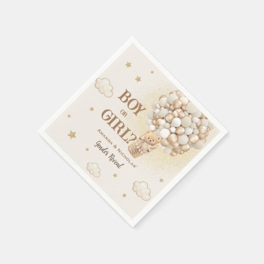 Beer Gender onthullen Boho Neutral Servet (Hoek)