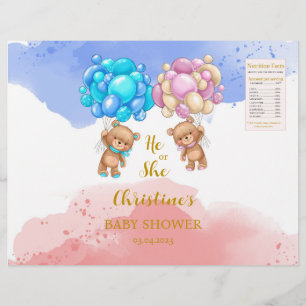 Beer Gender onthullen Chip Bag Labels Flyer