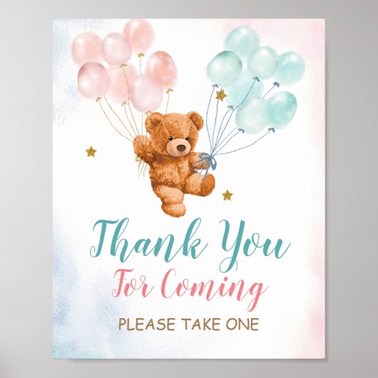 Beer Gender onthullen Hartelijk dank voor uw komst Poster (Voorkant)