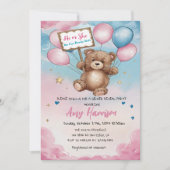 Beer gender onthult roze en blauw Baby shower Kaart (Voorkant)